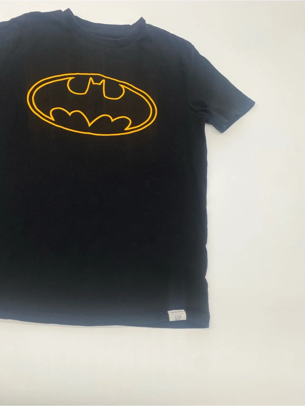 Gap Kids x DC Batman Graphic T-Shirt Black Orange Size XL